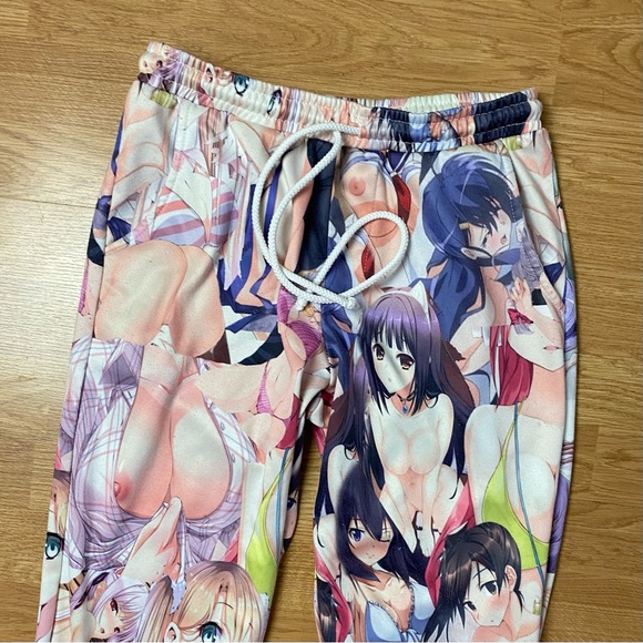 O-Mighty Hella Hentai Trackiez Sweats Joggers XS S Anime Manga - Picture 4 of 13